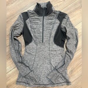 Lululemon Define Jacket Ruffle Front Black Gray Size 4